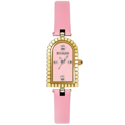 reloj mujer Modes Rozā zelta rokas pulkstenis sievietēm Ādas siksniņas kvarca rokas pulkstenis Sieviešu zelta rokassprādzes pulksteņi relogio feminino