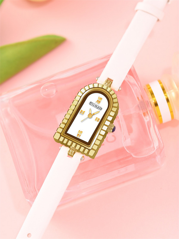 reloj mujer Modes Rozā zelta rokas pulkstenis sievietēm Ādas siksniņas kvarca rokas pulkstenis Sieviešu zelta rokassprādzes pulksteņi relogio feminino