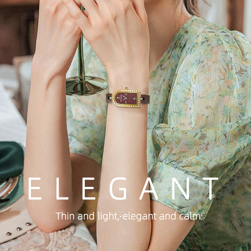 reloj mujer Modes Rozā zelta rokas pulkstenis sievietēm Ādas siksniņas kvarca rokas pulkstenis Sieviešu zelta rokassprādzes pulksteņi relogio feminino