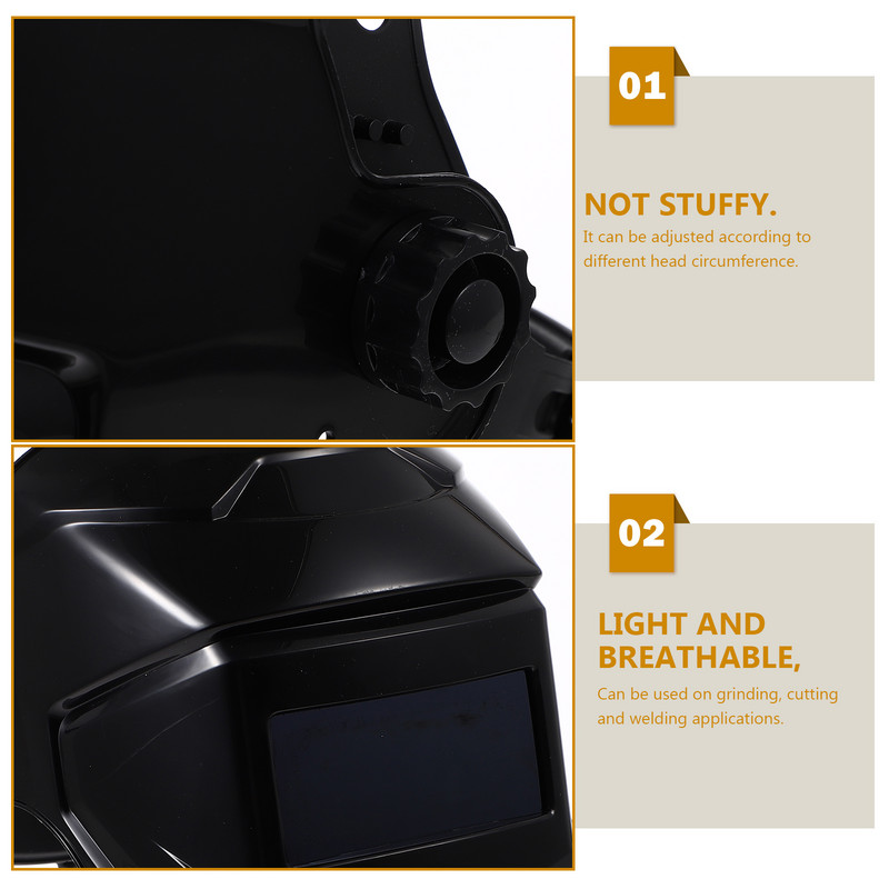 Welding Face Guard Head Mask Welder High Temperature Resistance 29X20X17CM Μαύρο