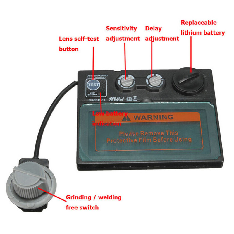 Ανταλλακτικά φακού κράνους αυτοματοποιημένου φίλτρου συγκόλλησης Αξεσουάρ Auto Darken Auto Dimming Αντικατάσταση υψηλής ποιότητας