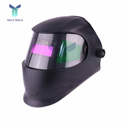 Hegesztő sisak hegesztő maszk Panorámás fényerősödő napenergia automatikus sötétítő hegesztő maszk argon ív hegesztő szemüvegekhez csiszolt vágott