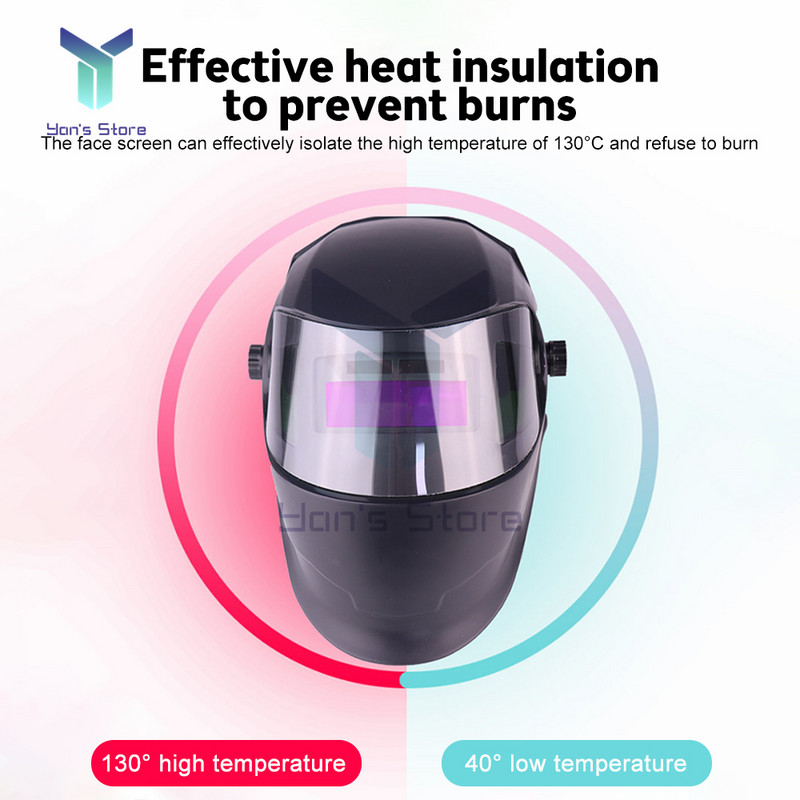 Hegesztő sisak hegesztő maszk Panorámás fényerősödő napenergia automatikus sötétítő hegesztő maszk argon ív hegesztő szemüvegekhez csiszolt vágott