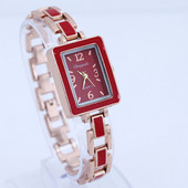 5 színben elérhető négyzet alakú női női lány rózsa arany szíj kvarc ruha karóra elemmel, új O20