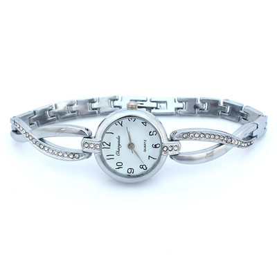 Moodne roostevabast terasest rihm naiste luksuslik fännikell roosa kuld kleit teemant naiste vabaaja kell armastaja käevõru käekell