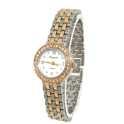 Moodne roostevabast terasest rihm naiste luksuslik fännikell roosa kuld kleit teemant naiste vabaaja kell armastaja käevõru käekell