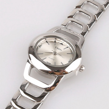 Νέο Fashion Casual Silver Δημοφιλές γυναικείο ρολόι για κορίτσια από ανοξείδωτο ατσάλι Πολυτελές φόρεμα ρολόι χειρός 4 χρωμάτων