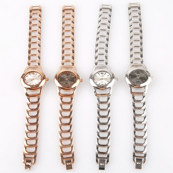 Νέο Fashion Casual Silver Δημοφιλές γυναικείο ρολόι για κορίτσια από ανοξείδωτο ατσάλι Πολυτελές φόρεμα ρολόι χειρός 4 χρωμάτων