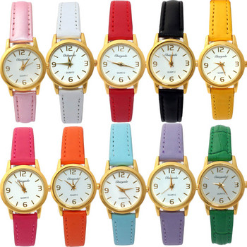 10 χρώματα Δημοφιλές χαριτωμένο κορίτσι ρολόι για γυναίκες Παιδικά ρολόγια δερμάτινο χαλαζία μαθητικό παιδικό καρτούν Παιδικό ρολόι χειρός U56 Παιδικά δώρα