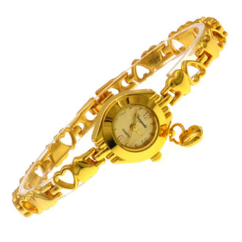 Γυναικείο βραχιόλι Ρολόι Καρδιά Χρυσό Relojes Μικρό καντράν χαλαζία ρολόι ελεύθερου χρόνου Δημοφιλές ρολόι χειρός Hour γυναικεία κομψά ρολόγια