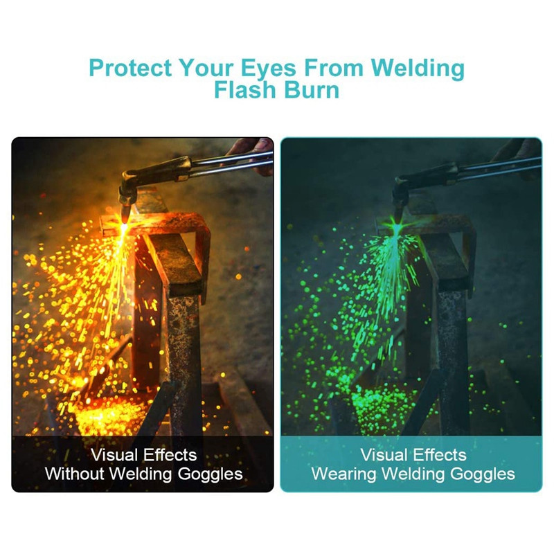 Ochelari de sudură cu energie solară Mască de sudură cu întunecare automată Ochelari de protecție Ochelari de sudor cu bandă elastică și carcasă de depozitare