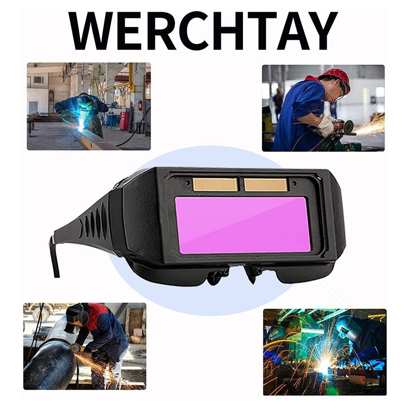 Ochelari de sudură cu energie solară Mască de sudură cu întunecare automată Ochelari de protecție Ochelari de sudor cu bandă elastică și carcasă de depozitare