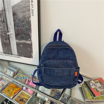 Γυναικεία τσάντα πλάτης Μικρή γυναικεία σχολική τσάντα Μίνι μόδας τζιν σακίδια πλάτης για εφήβους σχολείου, κορίτσια Γυναίκα 2022 Σακίδιο πλάτης Mochila