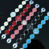 Brand Hot Popular Fashion Design rotund doamnă femei ceasuri fete curea din aliaj argint cuarț cristal diamante ceas de mână nou O26