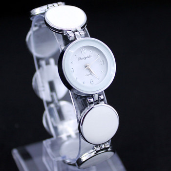 Επώνυμα Hot δημοφιλές μόδας Στρογγυλό σχέδιο Γυναικεία ρολόγια για κορίτσια Ασημένιο κράμα λουράκι χαλαζία κρύσταλλο με διαμάντια Ρολόι χειρός Νέο O26