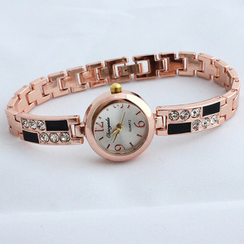 ασημένια γυναικεία ρολόγια μόδας πολυτελείας Casual Quartz Βραχιόλι από ανοξείδωτο ατσάλι Ρολόι Αναλογικό ρολόι καρπού