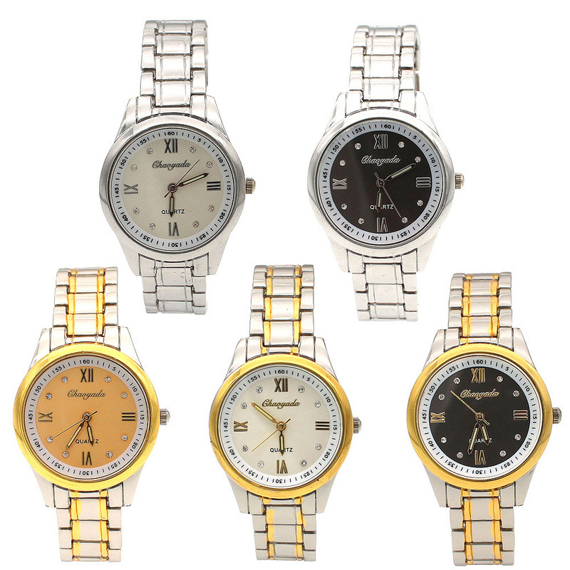 chaoyada ρολόι πολυτελείας μόδας Ανοξείδωτο ατσάλι Γυναικείο ρολόι χαλαζία ανδρικό ρολόγια ρωμαϊκών αριθμών Ρολόγια γυναικεία φόρεμα Ρολόγια δώρα