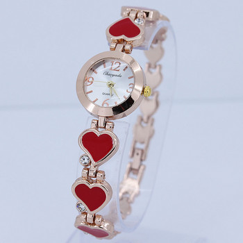 Ρολόι μόδας Hot Δημοφιλές Γυναικείο Γυναικείο Ρολόι Καρδιάς Μόδας Αθλητικό ρολόι χειρός με διαμάντια με διαμάντια χαλαζία O25