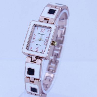 Pilnīgi jauns, pieejams 5 krāsu kvadrātveida modes dāma, sieviešu meitene, sakausējuma siksna, kvarca kleita, rokas pulksteņa akumulators, jauns O29