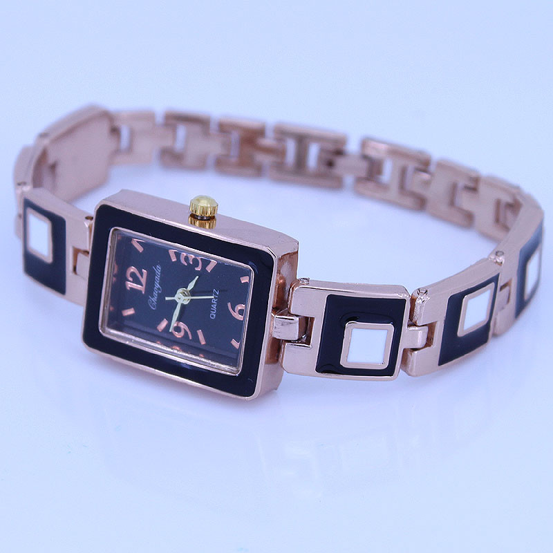 Pilnīgi jauns, pieejams 5 krāsu kvadrātveida modes dāma, sieviešu meitene, sakausējuma siksna, kvarca kleita, rokas pulksteņa akumulators, jauns O29