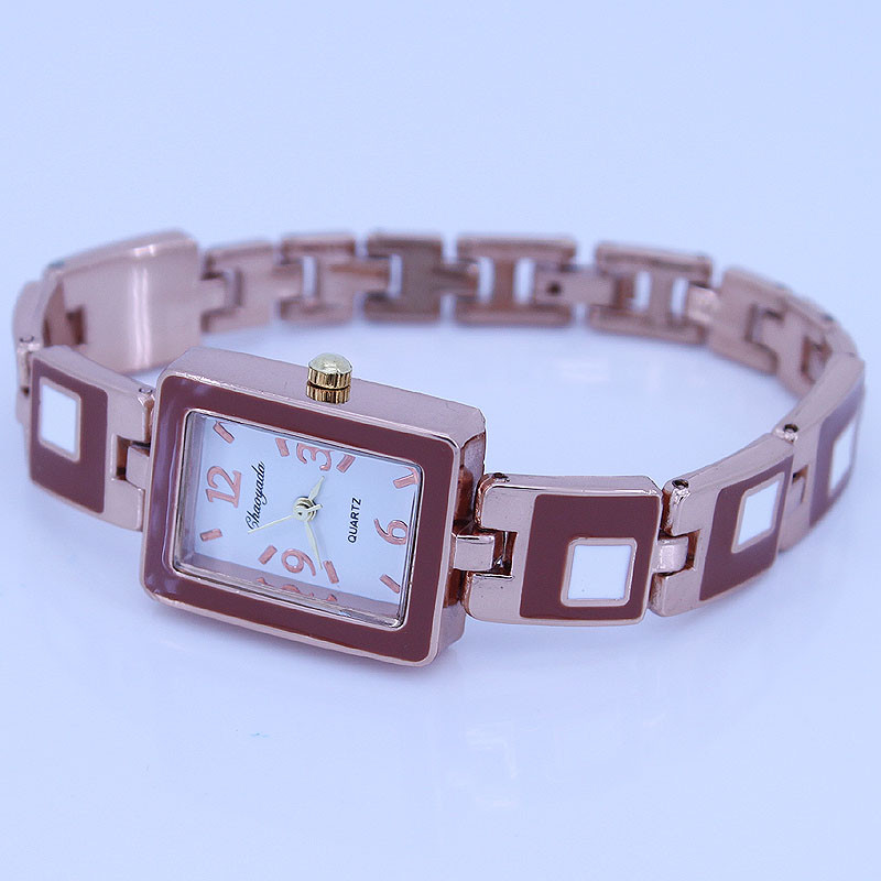 Pilnīgi jauns, pieejams 5 krāsu kvadrātveida modes dāma, sieviešu meitene, sakausējuma siksna, kvarca kleita, rokas pulksteņa akumulators, jauns O29