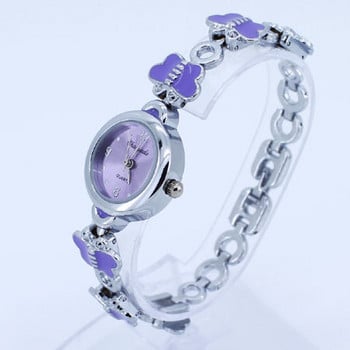 2019 Fashion Color Lovely Butterfly βραχιόλι Γυναικείο ρολόι με προσαρμογή ιμάντα χαλαζία Wristwatch Νέα ρολόγια O12 Girls