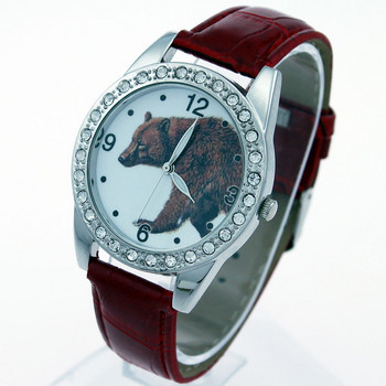 υψηλής ποιότητας παιδικά αγόρια αρκούδα καντράν ζώων κινούμενα σχέδια χαλαζία ρολόγια παιδικά casual φωτεινά χέρια δερμάτινα ρολόγια καρπού