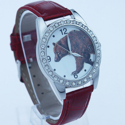 kvaliteetsed lapsed poisid karu sihverplaat loomade multifilmid kvartskellad laste vabaaja helendavad käed nahast käekellad