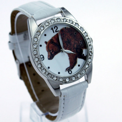 kvaliteetsed lapsed poisid karu sihverplaat loomade multifilmid kvartskellad laste vabaaja helendavad käed nahast käekellad