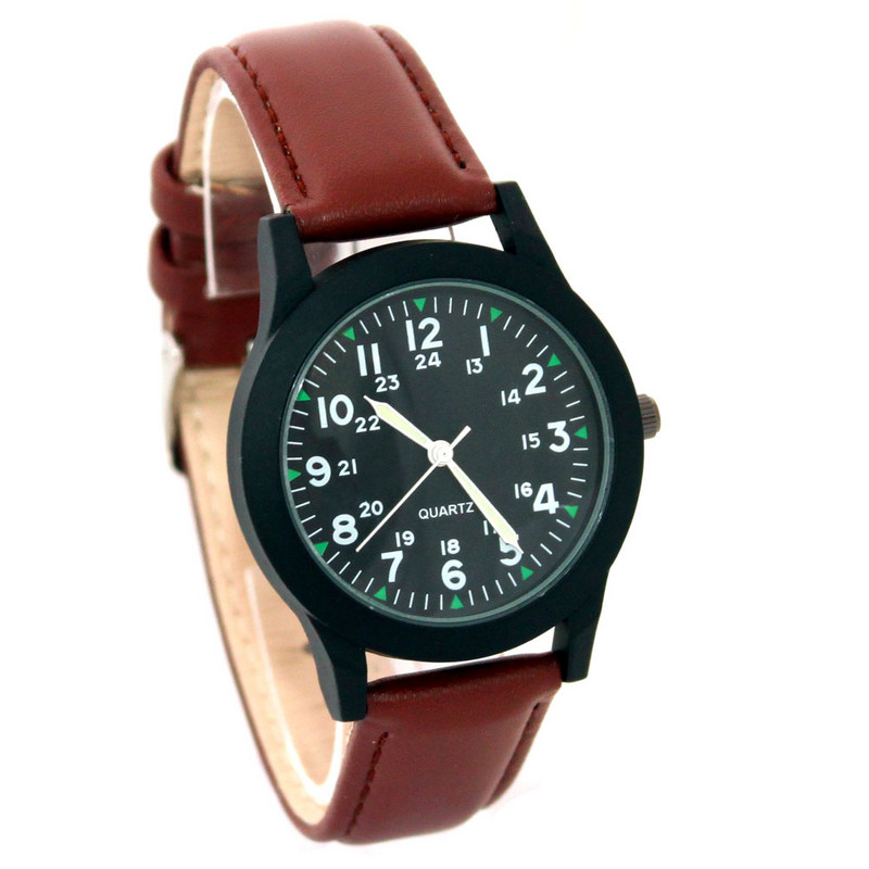 alkalmi férfi fiúk bőr szíj divat kvarc világító kéz karórák diákok ünnepi ajándékok vízálló kiváló minőségű óra