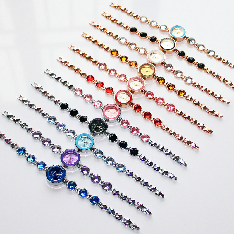 Hot Popular Fashion Color Dial 5 Χρώμα Διαθέσιμο Γυναικείο ρολόι για κορίτσια Ρολόι χειρός Φόρεμα χαλαζία με λουράκι Νέο O14