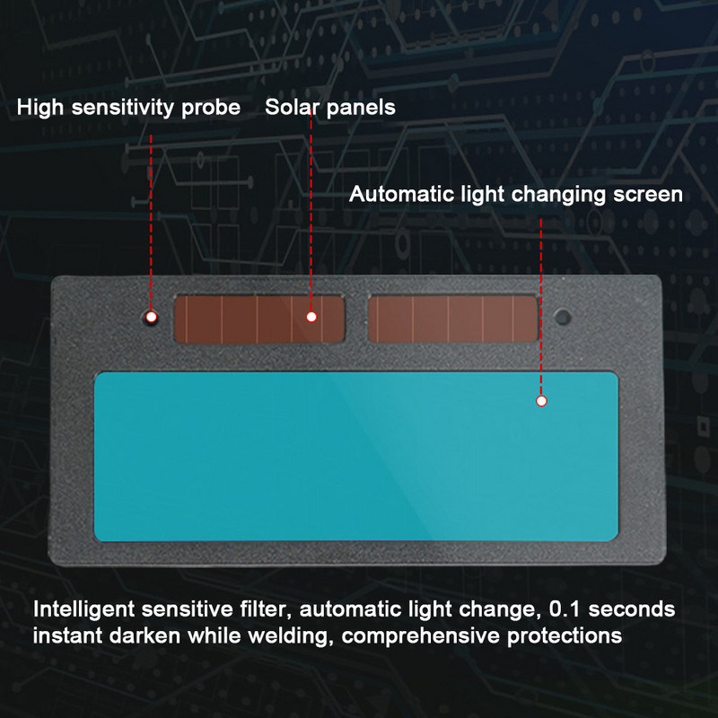 Μάσκες συγκόλλησης Μεταβλητή ρύθμιση φωτός Μεγάλη όψη πραγματικού χρώματος Αυτόματη σκουρόχρωμη μάσκα προσώπου συγκόλλησης για κοπή με λείανση με τόξο