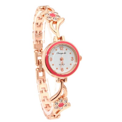 Ceas Cuarț Rotund De Damă Ceas De Femeie Electronic Digtal De Damă Elegant Ceas De Damă Strasuri