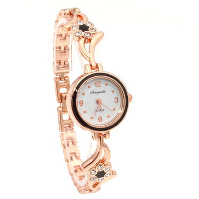 Ceas Cuarț Rotund De Damă Ceas De Femeie Electronic Digtal De Damă Elegant Ceas De Damă Strasuri