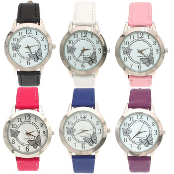 Υψηλής ποιότητας γυναικείο ρολόι χειρός Γυναικείο ρολόι πεταλούδα φόρεμα χαλαζία Ρολόι χαλαζία-ρολόι Montre Femme Relogio Feminino Παιδικό ρολόι