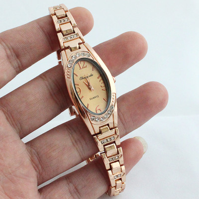 Forró, népszerű alkalmi női divatos órák lányok rózsa arany rozsdamentes acél karkötő karkötő luxus ruha kvarc karóra O80