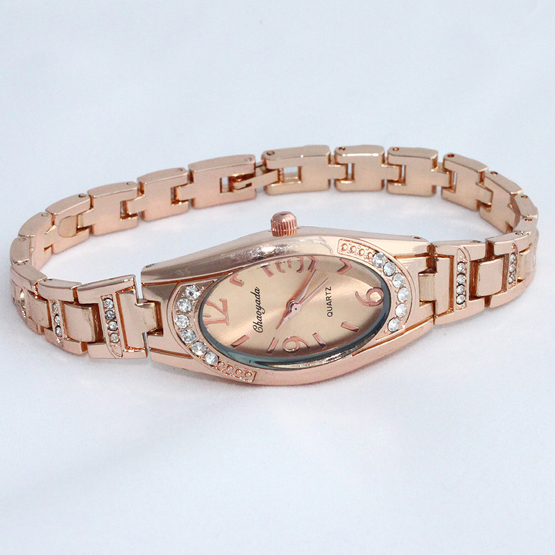 Forró, népszerű alkalmi női divatos órák lányok rózsa arany rozsdamentes acél karkötő karkötő luxus ruha kvarc karóra O80