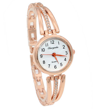 Дроп Доставка часовник със стрази Моден дамски часовник с гривна Дамски дамски ръчни часовници Crystal Аналогов кварцов часовник Femme O123