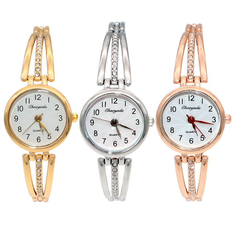 Drop Shipping Rhinestones pulkstenis, modes sieviešu rokassprādzes pulkstenis, sieviešu rokas pulksteņi, kristāla analogais kvarca pulkstenis Femme O123