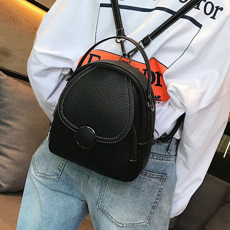 Uus mood naiste pehmest kunstnahast seljakott Tõmblukuga Mini Multifunktsionaalne Väike seljakott Naiste Käekott Õlakott Tüdrukute Rahakott