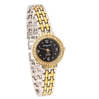 Mini mielas moteriškas apyrankės laikrodis „Golden Relojes Small Dial Quartz Watch“ Populiarus rankinio laikrodžio valanda moteriški elegantiški laikrodžiai