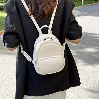 Модна малка дамска раница SYZM Сладка ръчна чанта за момичета в цвят Makaron Мека дамска раница от PU кожа Мини дамски чанти
