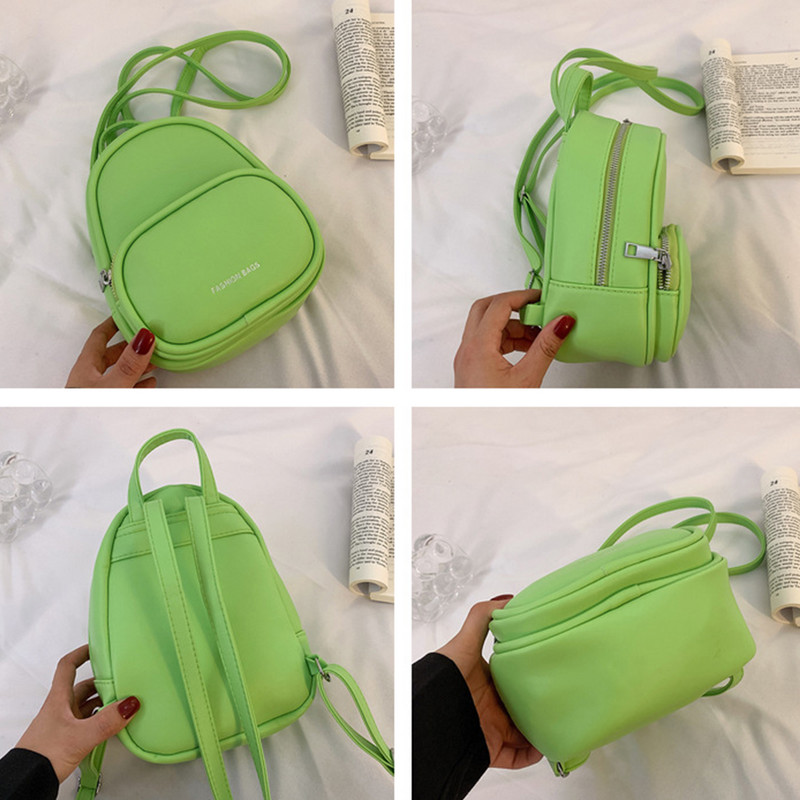 SYZM rucsac mic de modă pentru femei, drăguț Makaron, geantă de mână pentru fete, din piele PU moale, pentru femei, mini genți de damă