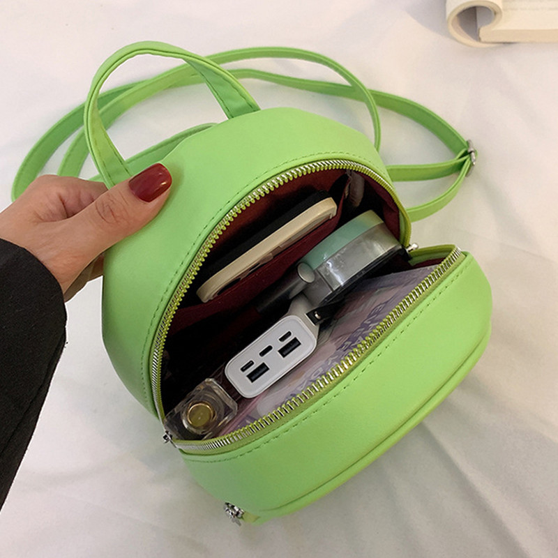 SYZM rucsac mic de modă pentru femei, drăguț Makaron, geantă de mână pentru fete, din piele PU moale, pentru femei, mini genți de damă