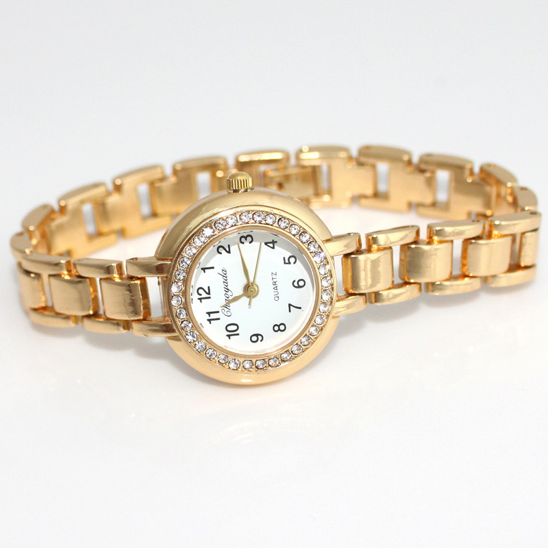 Ikdienas zelta modes sieviešu sakausējuma lente kvarca analogā apaļa rokassprādze, rokassprādze, dāvana sievietēm, rokas pulksteņi, pulkstenis, sieviešu kleita