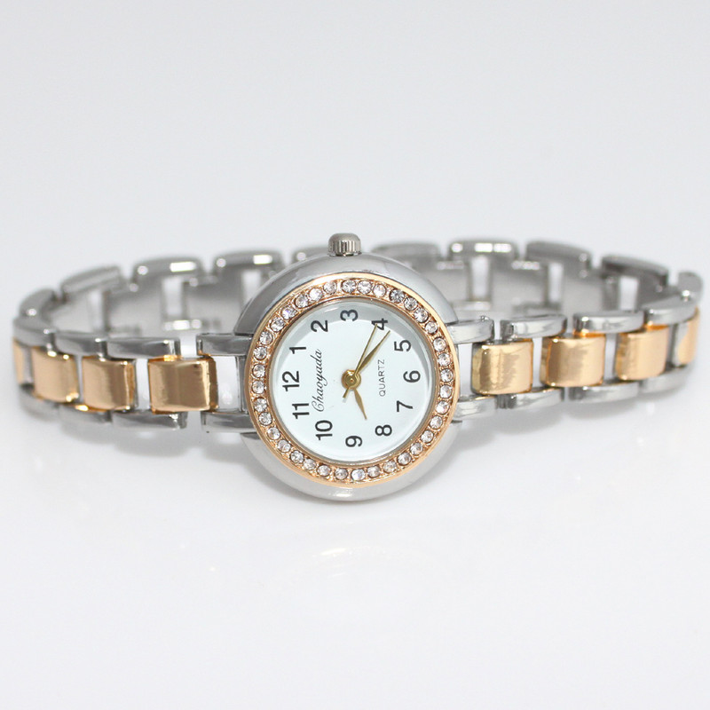 Ikdienas zelta modes sieviešu sakausējuma lente kvarca analogā apaļa rokassprādze, rokassprādze, dāvana sievietēm, rokas pulksteņi, pulkstenis, sieviešu kleita