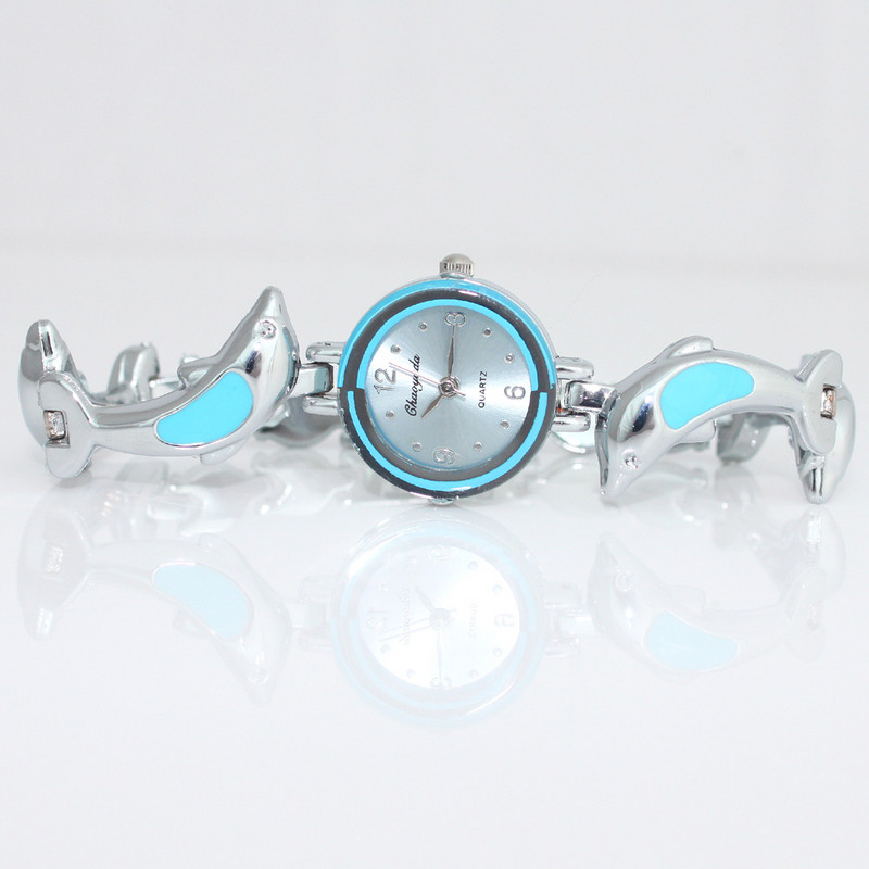 Υψηλής ποιότητας Fashion Woman Girl Dolphins Βραχιόλι από ανοξείδωτο ατσάλι με βραχιόλι με βραχιόλι O118 Drop shipping