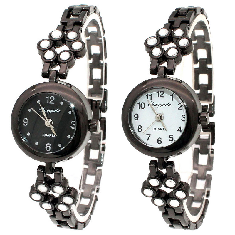 Modni ženski sat s narukvicom Ženski ženski ručni satovi Bling Crystal Analogni sat Ženska haljina Kvarcni sat Montre Femme O144