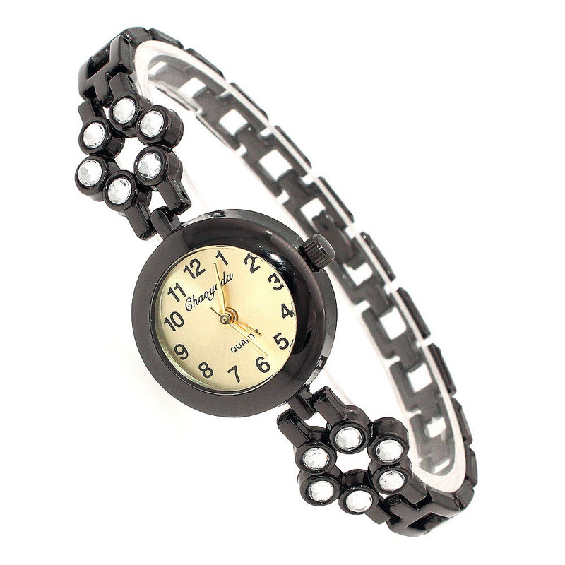 Modni ženski sat s narukvicom Ženski ženski ručni satovi Bling Crystal Analogni sat Ženska haljina Kvarcni sat Montre Femme O144