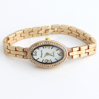 Луксозен моден дамски часовник с гривна Дамски ръчни часовници със кристали Аналогов часовник Дамска рокля Кварцов часовник Montre Femme